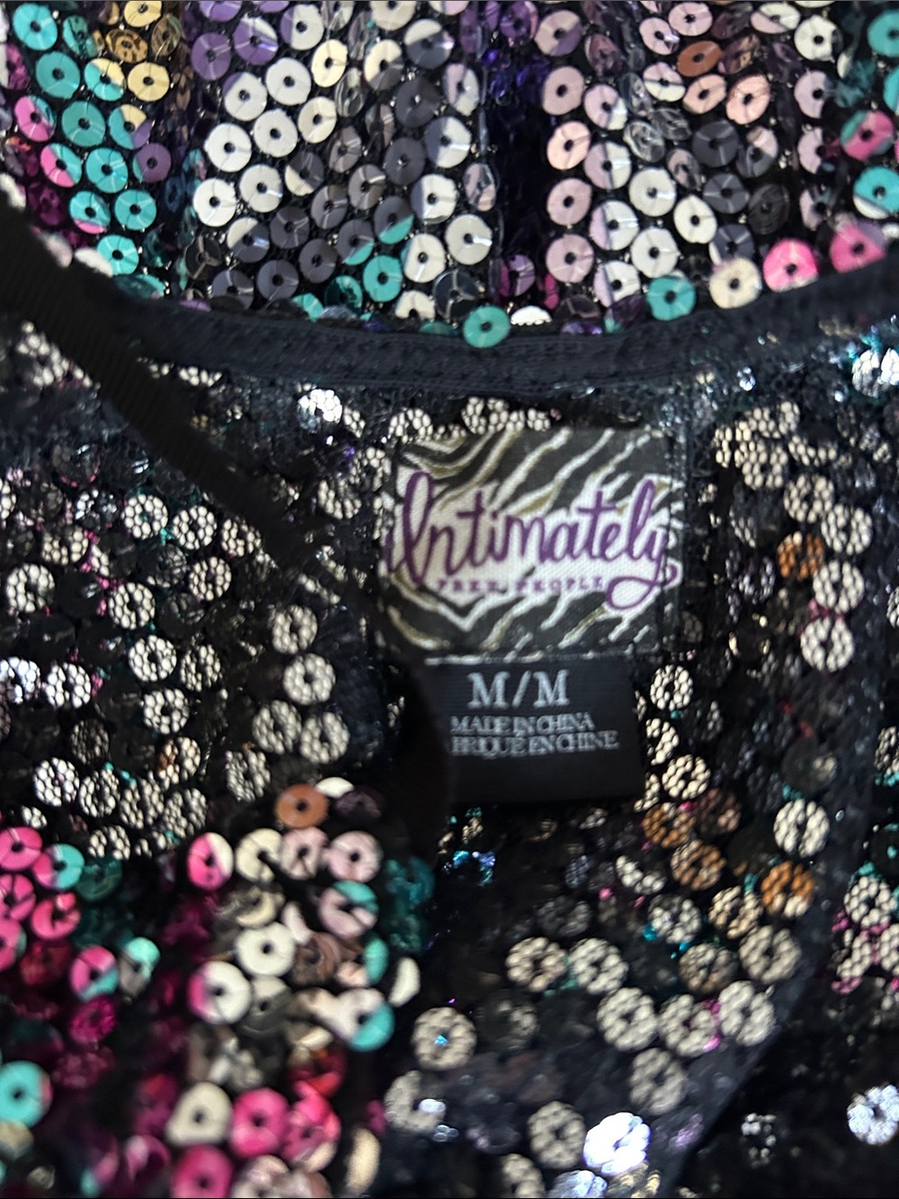 Intimately by Free People Iridescent Sequin Slip Mini Dress in Purple & Teal - Picture 2 of 11